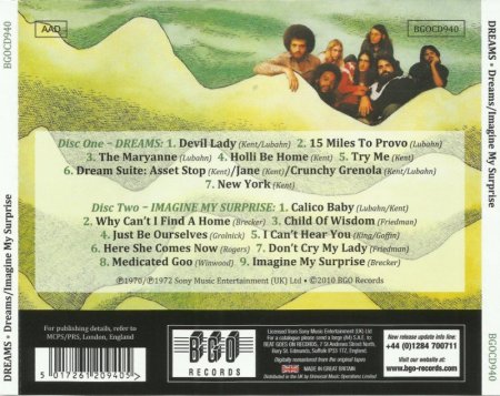 Dreams - Dreams / Imagine My Surprise (1970-71) [2010] 2CD Lossless