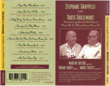 Stephane Grappelli & Toots Thielemans - Bringing It Together (1984) Lossless