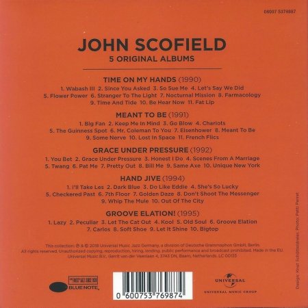 John Scofield - 5 Original Albums (1990-95) (Box Set, 5CD 2018) Lossless