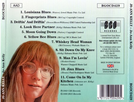 Jo Ann Kelly - Jo-Ann Kelly (1969) (Reissue, 1999)