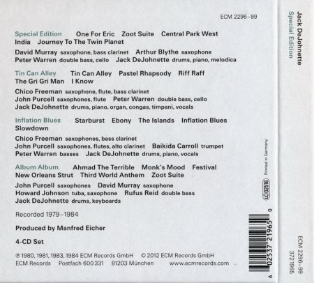 Jack DeJohnette - Special Edition (1979-84) (2012)(Box Set, 4CD)