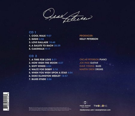 Oscar Peterson Quartet - A Time for Love; Live in Helsinki, 1987 [WEB] (2021) 2CD