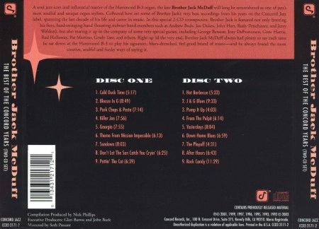 Brother Jack McDuff - The Best of the Concord Years (2003) 2CD Brother Jack McDuff - The Best of the Concord Years (2003) 2CD