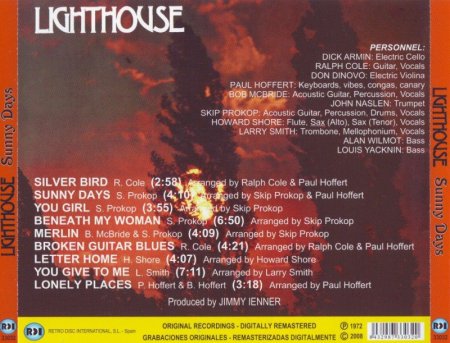 Lighthouse - Sunny Days (1972) (2008)