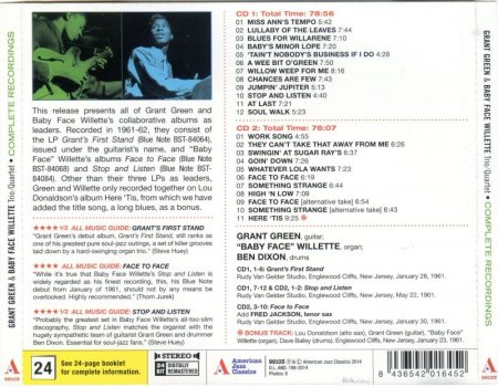 Grant Green & Baby Face Willete Trio/Quartet - Complete Recordings (1961)(2014)2CD