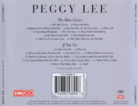 Peggy Lee - The Man I Love / If You Go (1957,61)(1997)